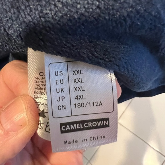 NWT Camel Crown Coat Navy Blue - XL - Picture 8 of 10